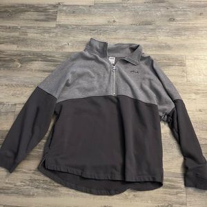 Victoria’s Secret PINK Quarter Zip Sweater gray